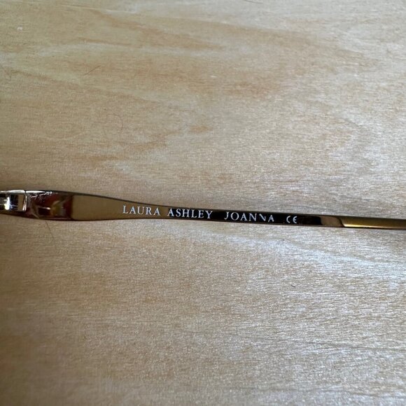 Laura Ashley Vintage Joanna 90s Pearl Gold Oval Eyeglasses Metal Floral main image 5